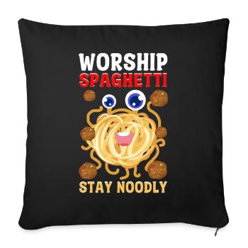 The Flying Spaghetti Monster - Sofa pillowcase 17,3'' x 17,3'' (45 x 45 cm) - black - Front