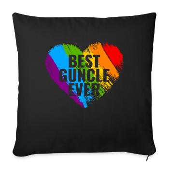 Meilleur oncle gay de tous les temps Oncle Gay - Housse de coussin décorative 45 x 45 cm - noir - Devant