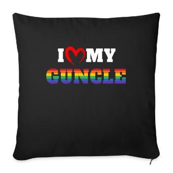 I Love My Guncle Gay Uncle Gay - Sofa pillowcase 17,3'' x 17,3'' (45 x 45 cm) - black - Front