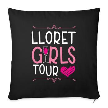 Lloret De Mar Girls Tour - Housse de coussin décorative 45 x 45 cm - noir - Devant