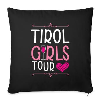 Tirol Girls Tour - Sofa pillowcase 17,3'' x 17,3'' (45 x 45 cm) - black - Front