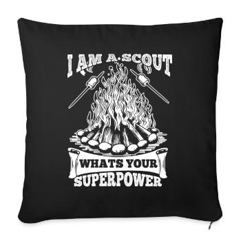 Éclaireur - Housse de coussin décorative 45 x 45 cm - noir - Devant