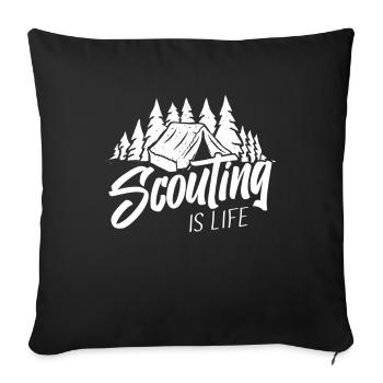 Pfadfinder - Sofakissenbezug 45 x 45 cm - Schwarz - Vorne
