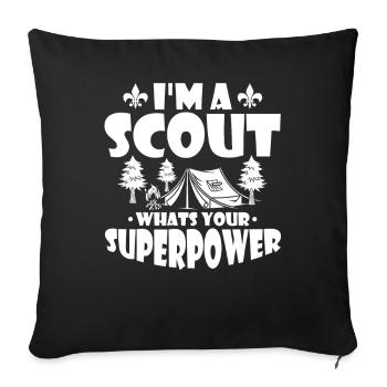 Boy Scout drôle - Housse de coussin décorative 45 x 45 cm - noir - Devant