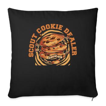 Boy Scout Cookies - Sofa pillowcase 17,3'' x 17,3'' (45 x 45 cm) - black - Front