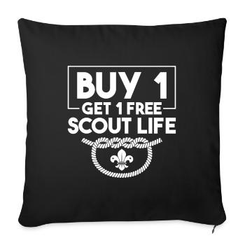 Boy Scout drôle - Housse de coussin décorative 45 x 45 cm - noir - Devant