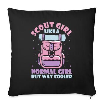 Boy Scout Girl - Sofa pillowcase 17,3'' x 17,3'' (45 x 45 cm) - black - Front