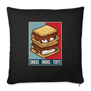 Boy Scout is silent - Sofa pillowcase 17,3'' x 17,3'' (45 x 45 cm) - black - Front