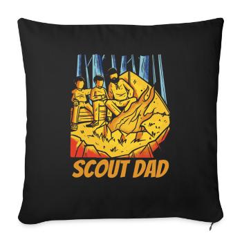 Boy Scout Father Scout Dad - Sofa pillowcase 17,3'' x 17,3'' (45 x 45 cm) - black - Front