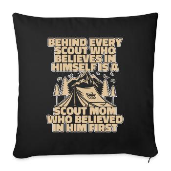Boy Scout Mother - Sofa pillowcase 17,3'' x 17,3'' (45 x 45 cm) - black - Front