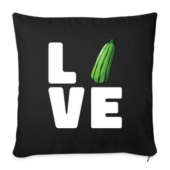 Courgette - Sofa pillowcase 17,3'' x 17,3'' (45 x 45 cm) - black - Front