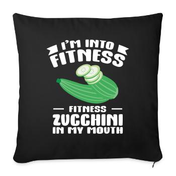 Courgette - Sofa pillowcase 17,3'' x 17,3'' (45 x 45 cm) - black - Front