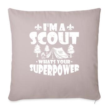 Boy Scout Funny - Sofa pillowcase 17,3'' x 17,3'' (45 x 45 cm) - light taupe - Front