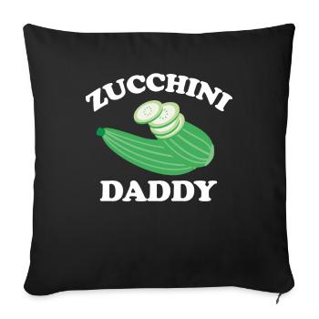 Courgette - Sofa pillowcase 17,3'' x 17,3'' (45 x 45 cm) - black - Front
