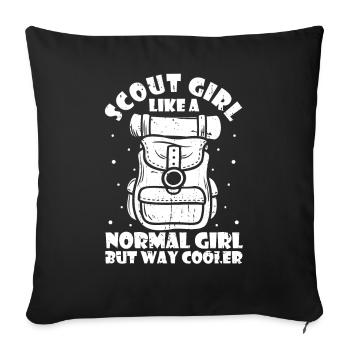 Éclaireur - Housse de coussin décorative 45 x 45 cm - noir - Devant