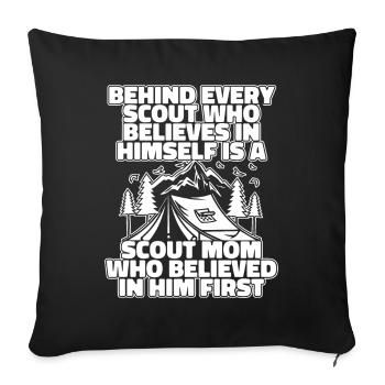 Éclaireur - Housse de coussin décorative 45 x 45 cm - noir - Devant