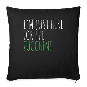 Courgette - Sofa pillowcase 17,3'' x 17,3'' (45 x 45 cm) - black - Front