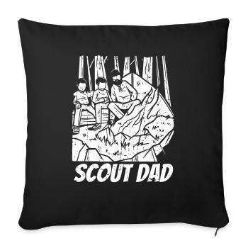 Boy Scout Papa Scout Dad - Sofa pillowcase 17,3'' x 17,3'' (45 x 45 cm) - black - Front