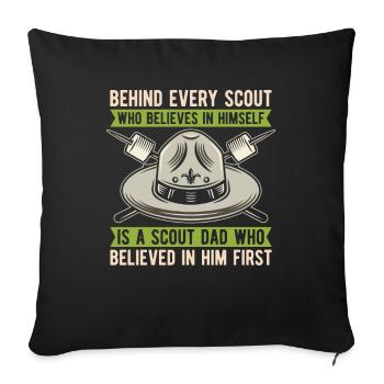 Boy Scout Dad - Sofa pillowcase 17,3'' x 17,3'' (45 x 45 cm) - black - Front