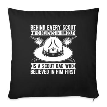 Éclaireur - Housse de coussin décorative 45 x 45 cm - noir - Devant
