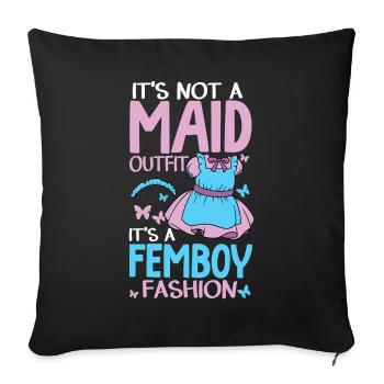 Crossdressing - Sofa pillowcase 17,3'' x 17,3'' (45 x 45 cm) - black - Front