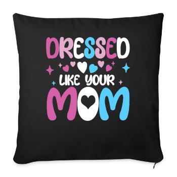 Femboy Crossdressing - Sofa pillowcase 17,3'' x 17,3'' (45 x 45 cm) - black - Front