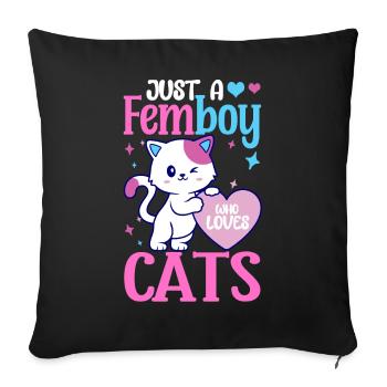 Crossdressing - Sofa pillowcase 17,3'' x 17,3'' (45 x 45 cm) - black - Front