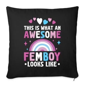 Crossdressing - Sofa pillowcase 17,3'' x 17,3'' (45 x 45 cm) - black - Front