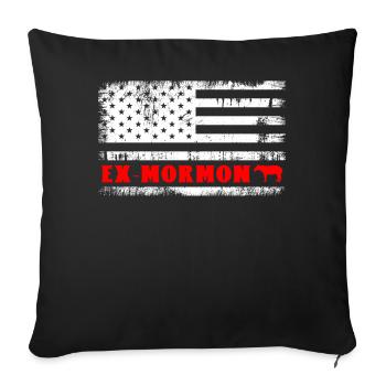 Tapir Exmo Patriotique Post-Mormon Anti-LDS - Housse de coussin décorative 45 x 45 cm - noir - Devant