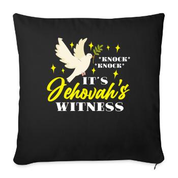 JW - Housse de coussin décorative 45 x 45 cm - noir - Devant