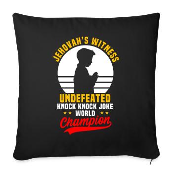 JW - Housse de coussin décorative 45 x 45 cm - noir - Devant