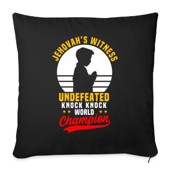 JW - Housse de coussin décorative 45 x 45 cm - noir - Devant