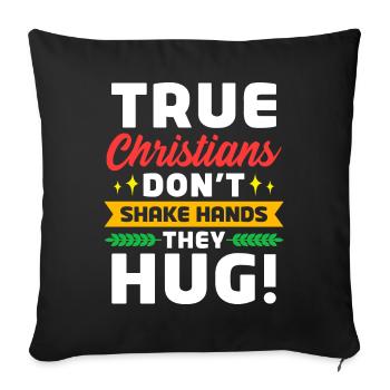Témoins de Jéhovah JW - Housse de coussin décorative 45 x 45 cm - noir - Devant