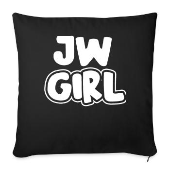 Témoins de Jéhovah - Housse de coussin décorative 45 x 45 cm - noir - Devant