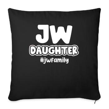 Témoins de Jéhovah - Housse de coussin décorative 45 x 45 cm - noir - Devant