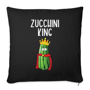 Courgette - Sofa pillowcase 17,3'' x 17,3'' (45 x 45 cm) - black - Front