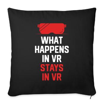 Cadeau VR de réalité virtuelle - Housse de coussin décorative 45 x 45 cm - noir - Devant