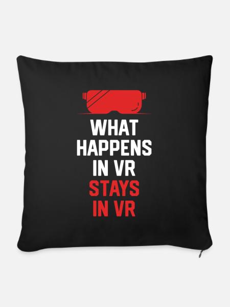 Virtual Reality VR Geschenk - Sofakissenbezug 45 x 45 cm - Schwarz
