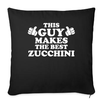 Courgette - Sofa pillowcase 17,3'' x 17,3'' (45 x 45 cm) - black - Front