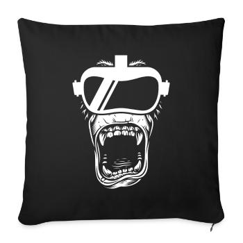 Virtual Reality VR Geschenk - Sofakissenbezug 45 x 45 cm - Schwarz - Vorne