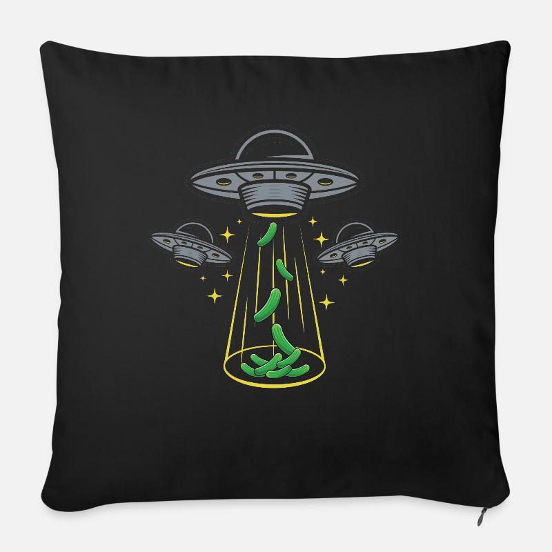 Courgette - Sofa pillowcase 17,3'' x 17,3'' (45 x 45 cm) - black