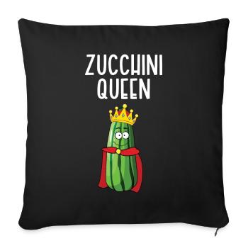 Courgette - Sofa pillowcase 17,3'' x 17,3'' (45 x 45 cm) - black - Front