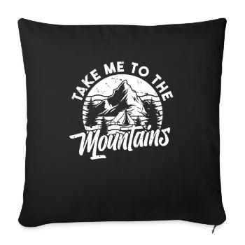 Pfadfinder Berg Emmène-moi à la montagne - Housse de coussin décorative 45 x 45 cm - noir - Devant