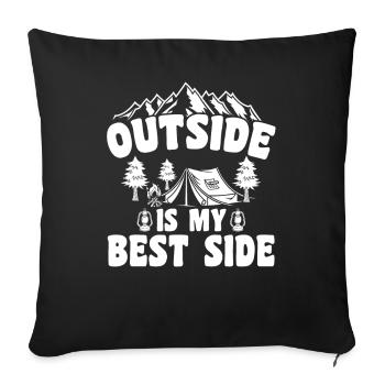 Éclaireur - Housse de coussin décorative 45 x 45 cm - noir - Devant
