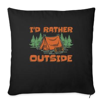 Boy Scout Great Id Rather Be Outside - Sofa pillowcase 17,3'' x 17,3'' (45 x 45 cm) - black - Front