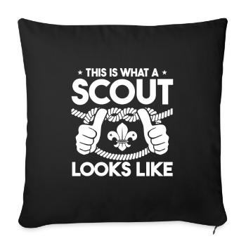 scout - Sofa pillowcase 17,3'' x 17,3'' (45 x 45 cm) - black - Front