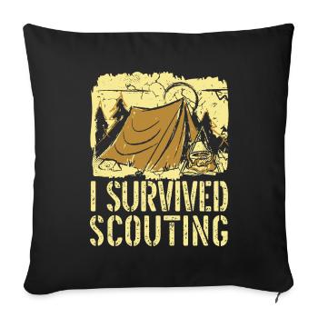 Boy Scout drôle - Housse de coussin décorative 45 x 45 cm - noir - Devant