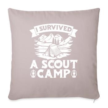 Boy Scout drôle - Housse de coussin décorative 45 x 45 cm - taupe clair - Devant