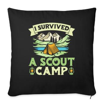 Survivants scouts - Housse de coussin décorative 45 x 45 cm - noir - Devant
