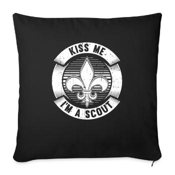 Éclaireur - Housse de coussin décorative 45 x 45 cm - noir - Devant